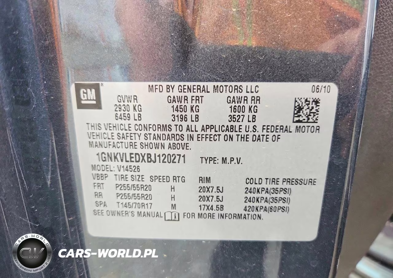 2011 Chevrolet Traverse Ltz VIN:1GNKVLEDXBJ120271 - 14