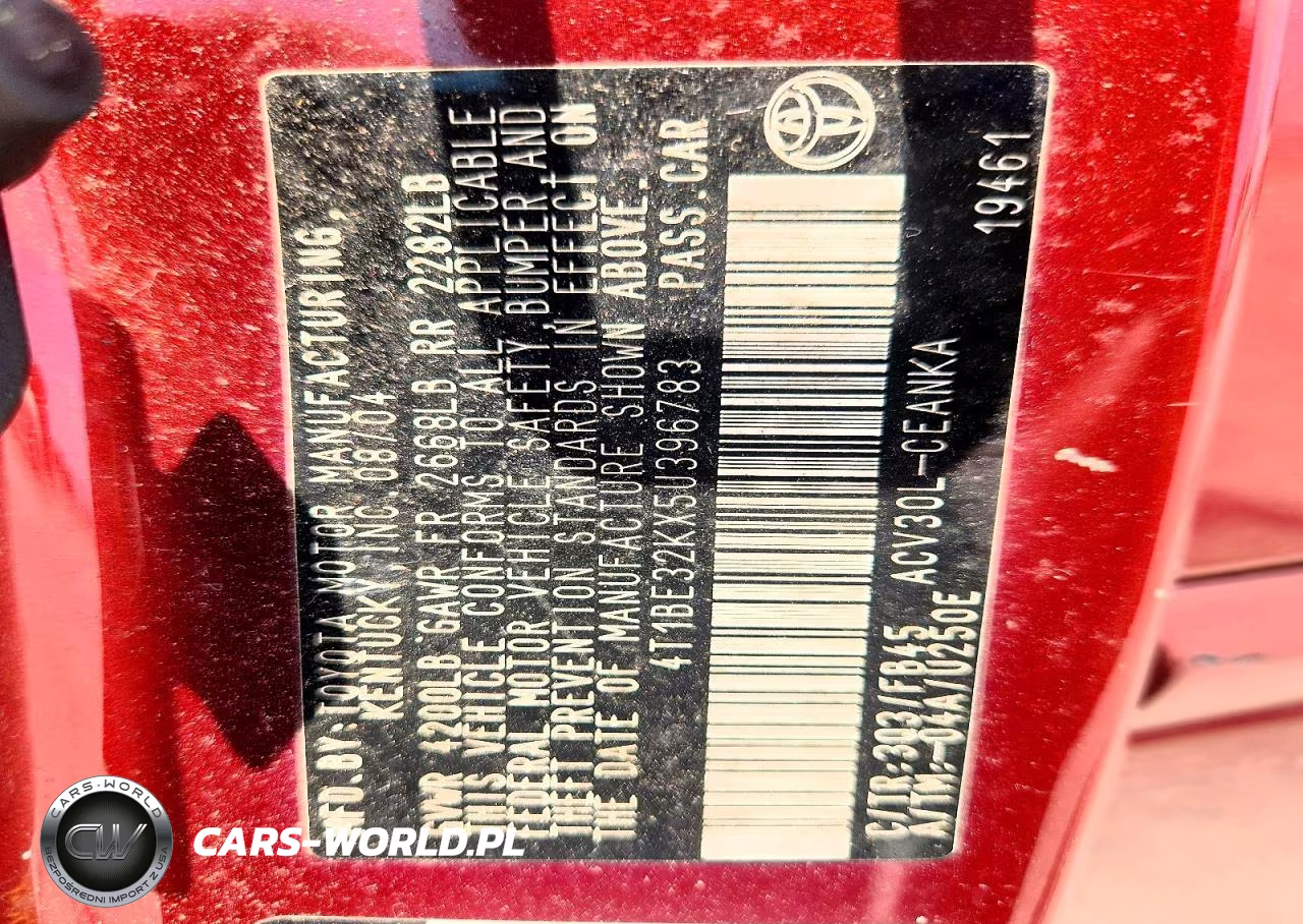 2005 Toyota Camry Le VIN:4T1BE32KX5U396783 - 12
