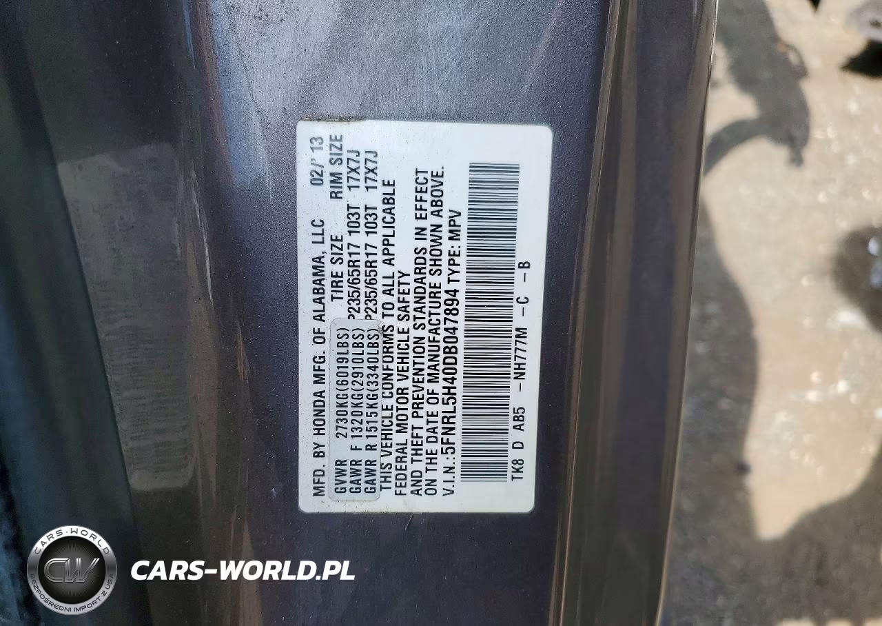 2013 Honda Odyssey Ex VIN:5FNRL5H40DB047894 - 13