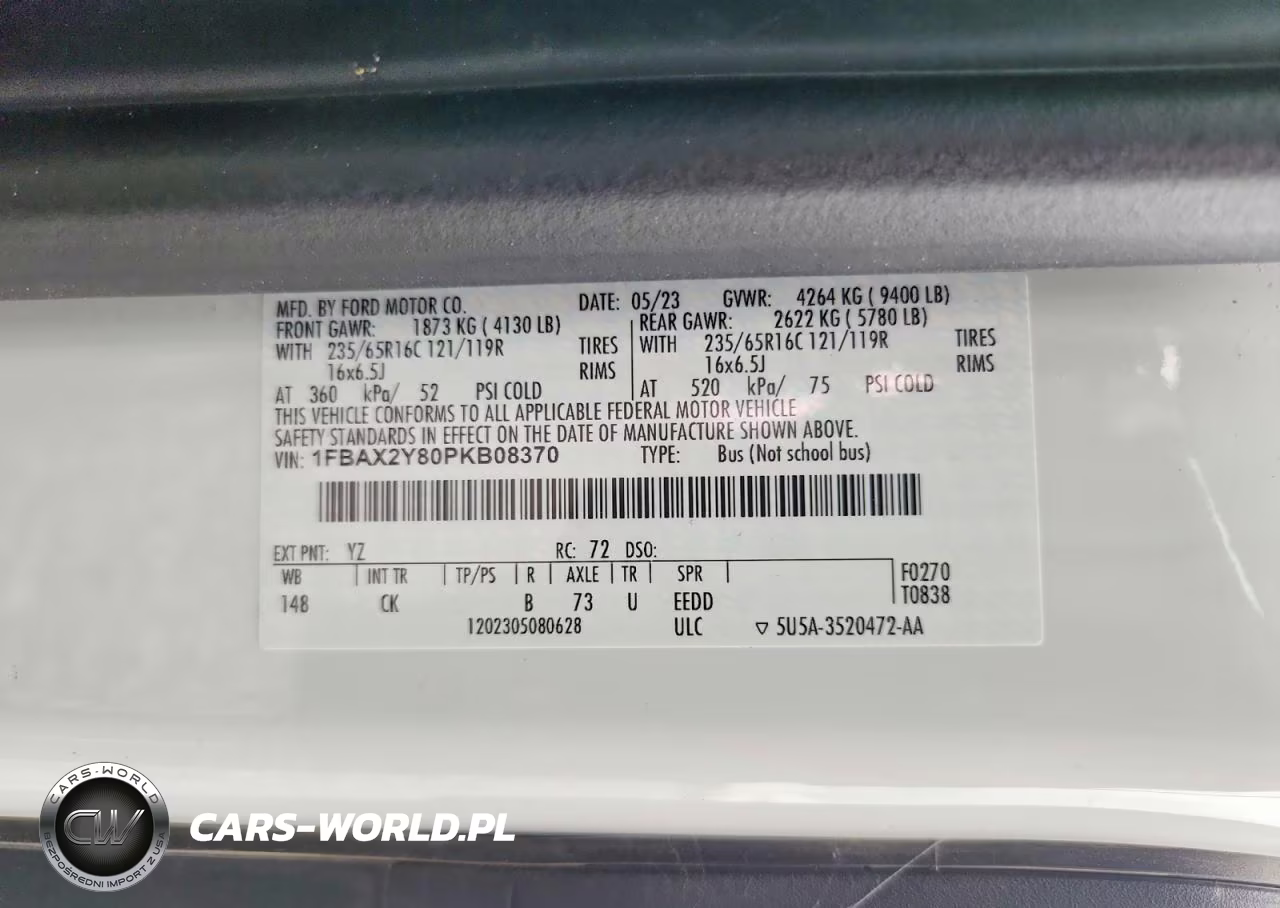 2023 Ford Transit T-350 VIN:1FBAX2Y80PKB08370 - 12