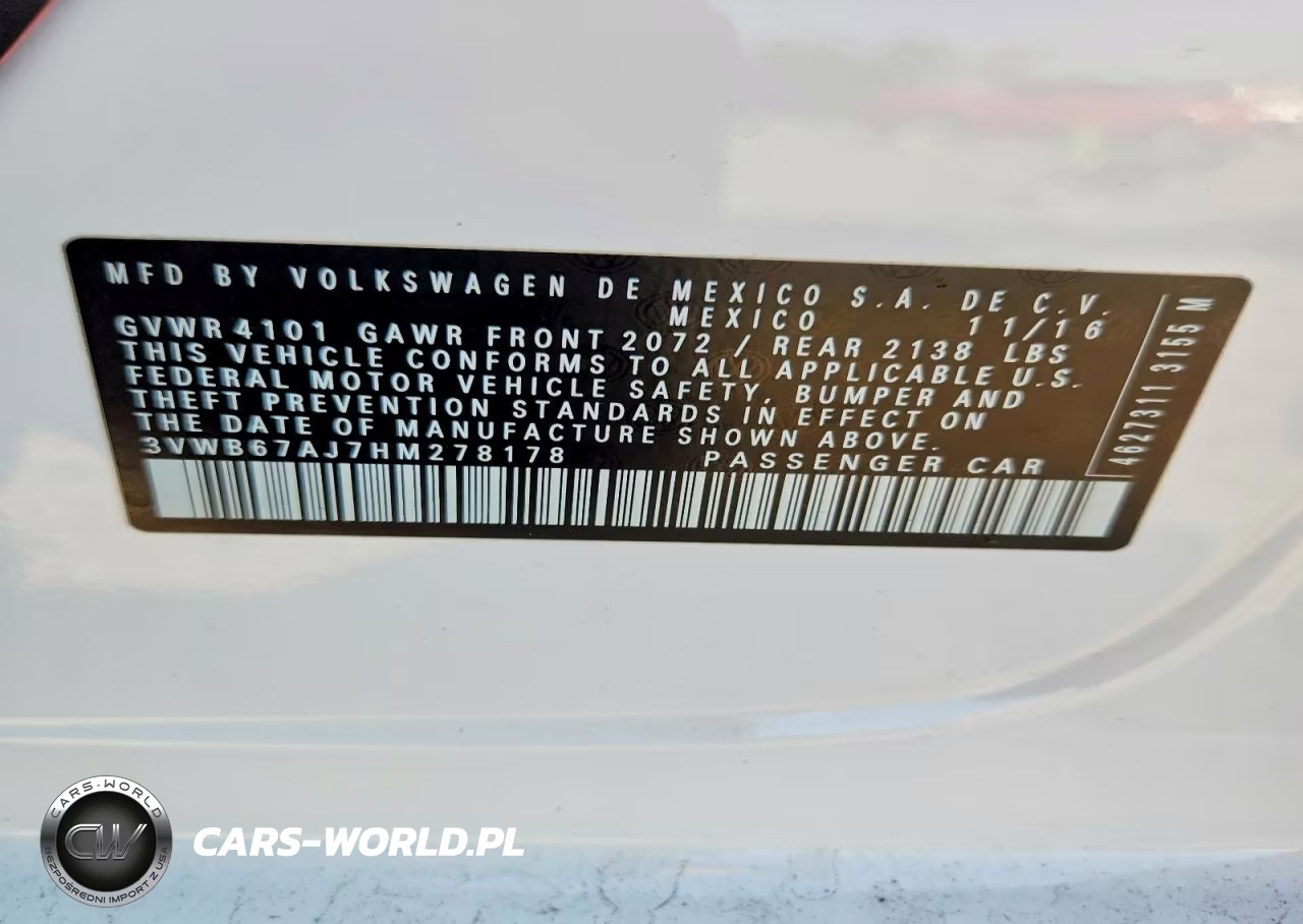 2017 Volkswagen Jetta Se VIN:3VWB67AJ7HM278178 - 13