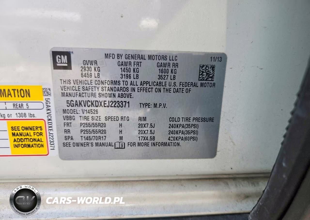 2014 Buick Enclave VIN:5GAKVCKDXEJ223371 - 12