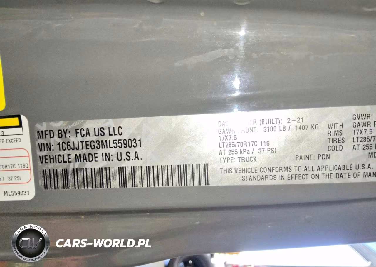 2021 Jeep Gladiator Mojave VIN:1C6JJTEG3ML559031 - 12