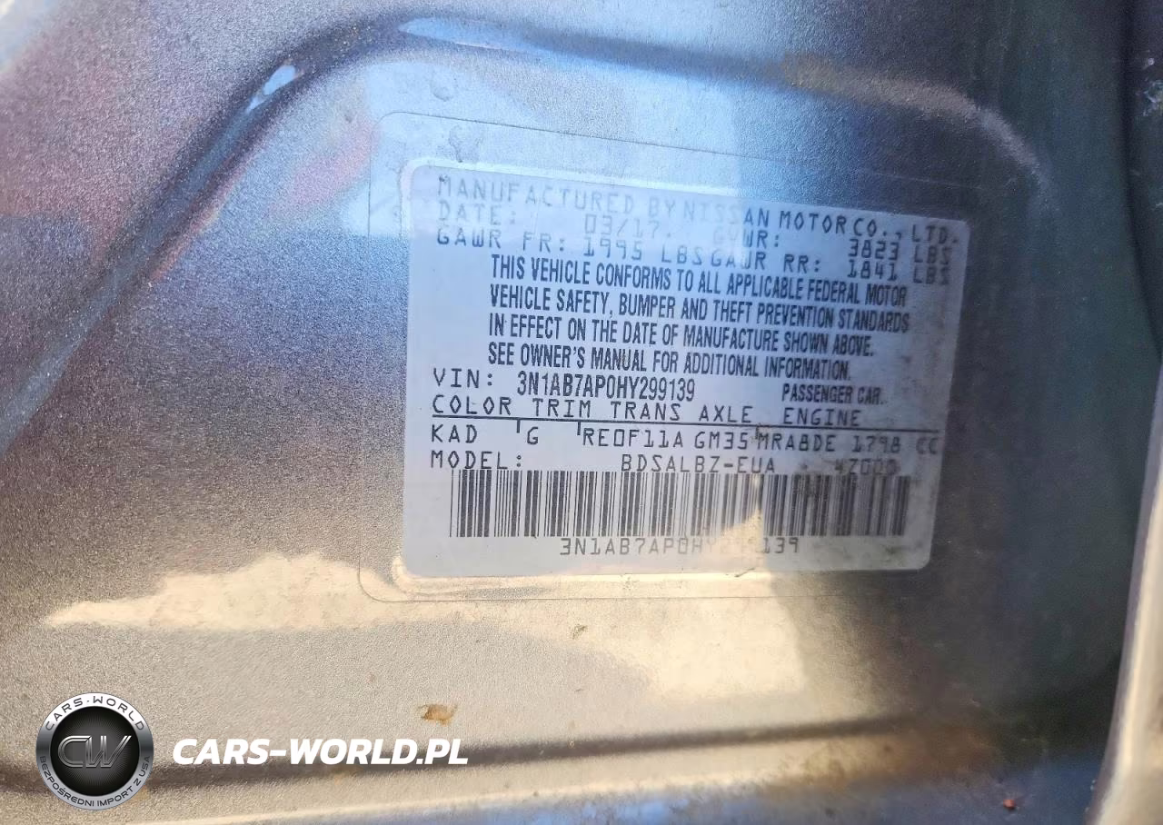 2017 Nissan Sentra S VIN:3N1AB7AP0HY299139 - 12