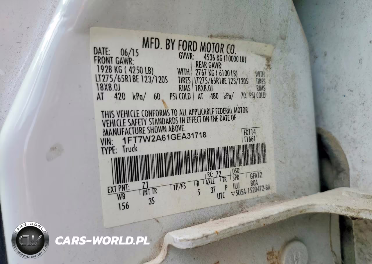 2016 Ford F250 Super Duty VIN:1FT7W2A61GEA31718 - 12