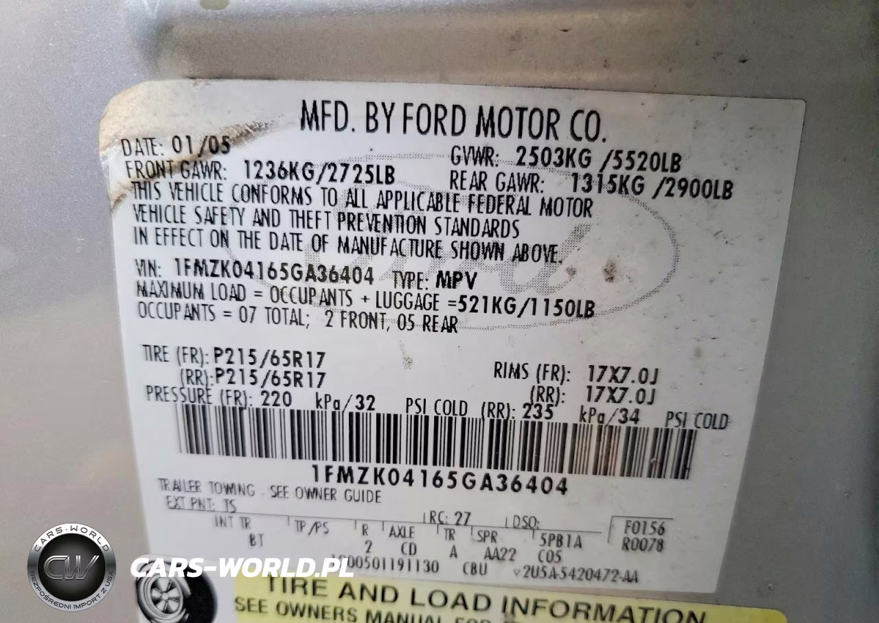 2005 Ford Freestyle Se VIN:1FMZK04165GA36404 - 13