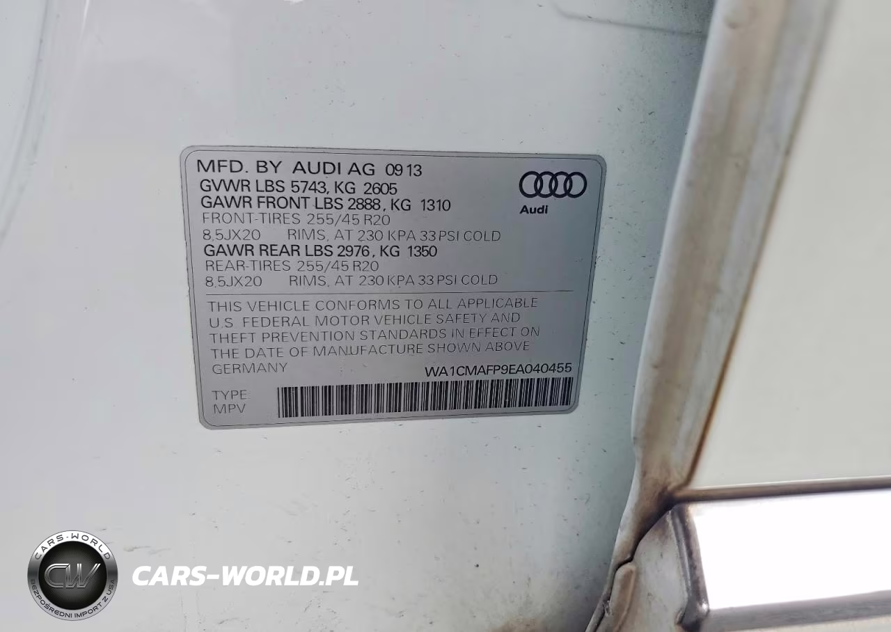 2014 Audi Q5 Tdi Premium Plus VIN:WA1CMAFP9EA040455 - 12