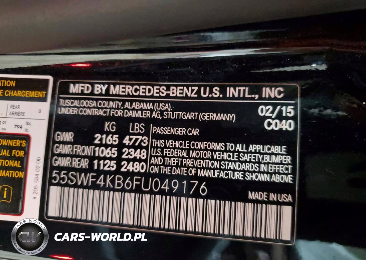 2015 Mercedes-Benz C 300 4Matic VIN:55SWF4KB6FU049176 - 12