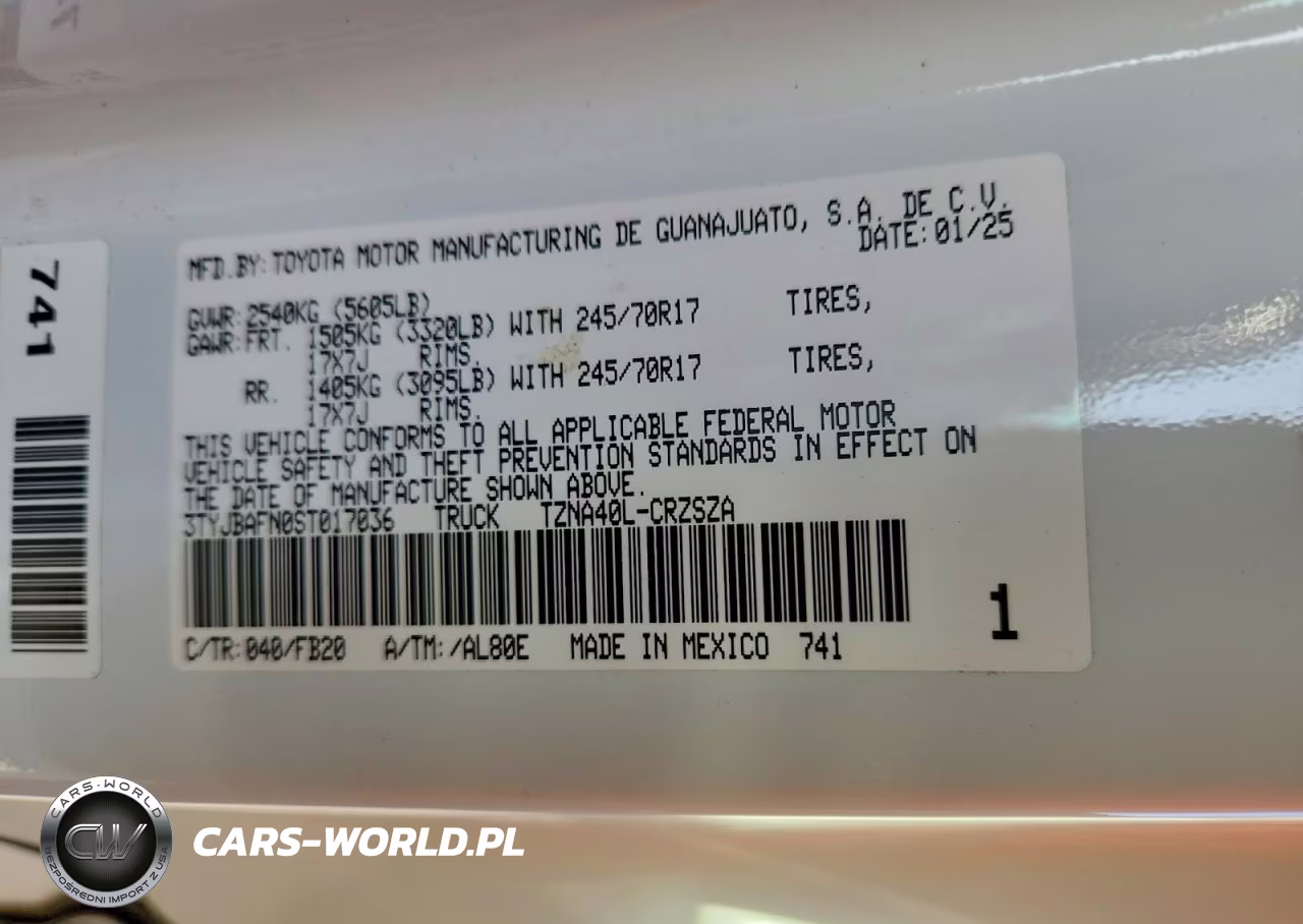 2025 Toyota Tacoma Sr5 VIN:3TYJBAFN0ST017036 - 12