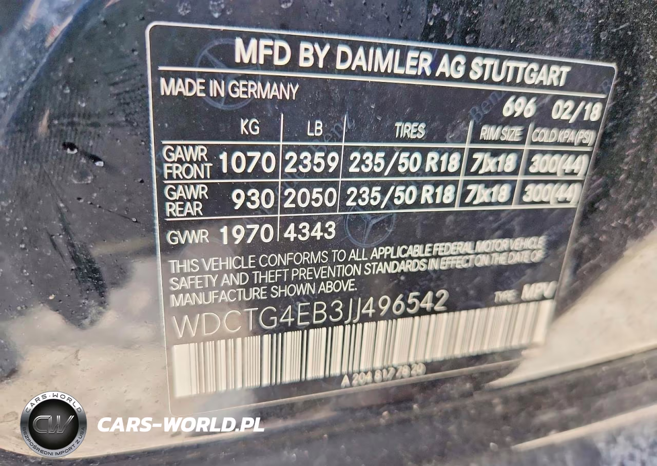 2018 Mercedes-Benz Gla 250 VIN:WDCTG4EB3JJ496542 - 12