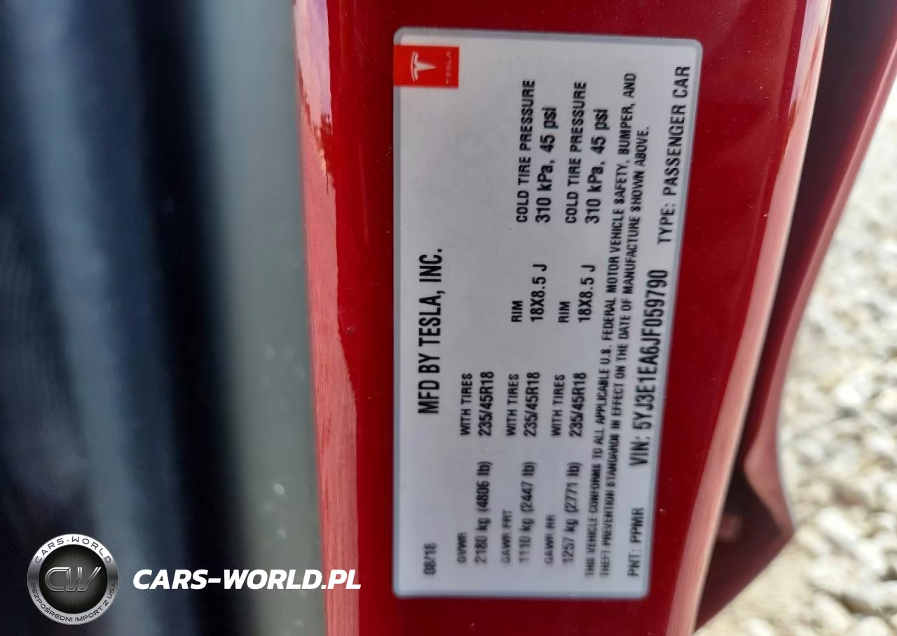 2018 Tesla Model 3 VIN:5YJ3E1EA6JF059790 - 12