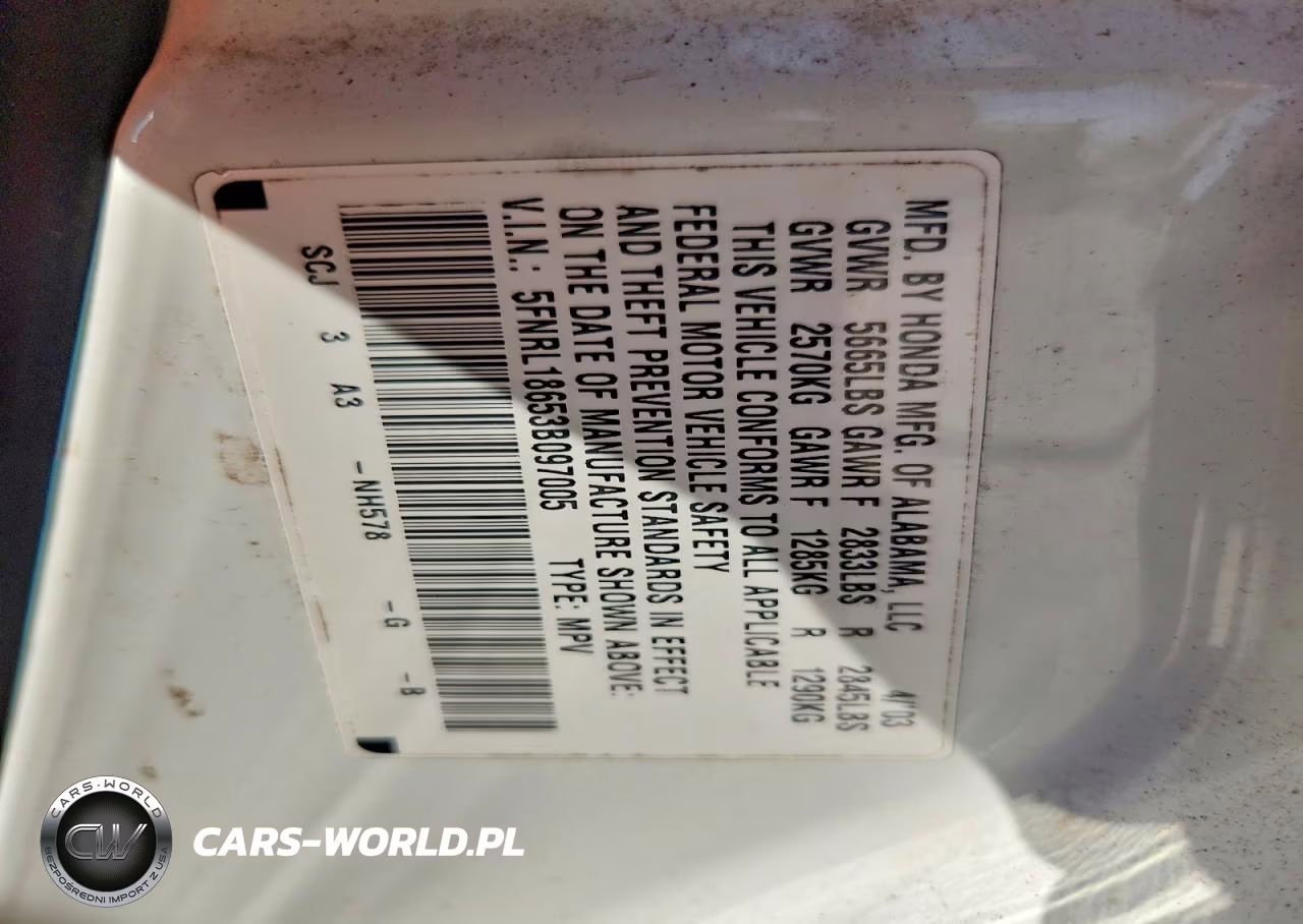 2003 Honda Odyssey Ex VIN:5FNRL18653B097005 - 14
