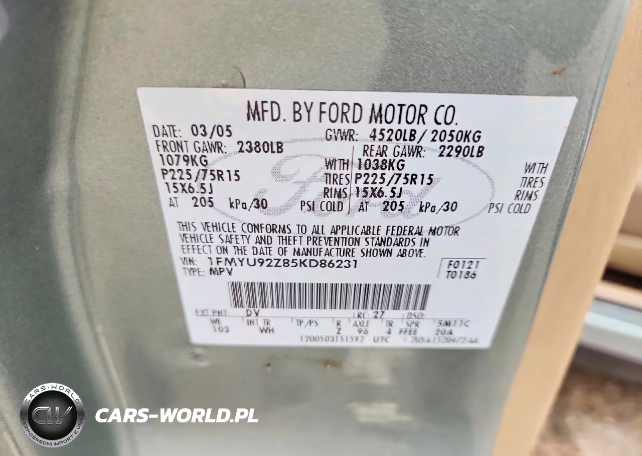 2005 Ford Escape Xls VIN:1FMYU92Z85KD86231 - 14