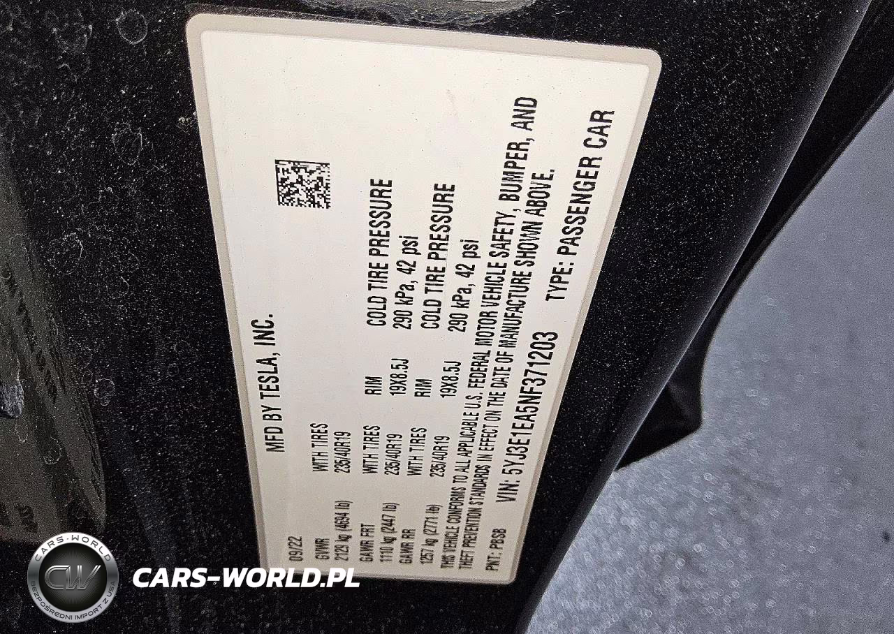 2022 Tesla Model 3 VIN:5YJ3E1EA5NF371203 - 12