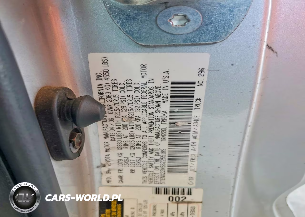 2006 Toyota Tacoma Base VIN:5TENX22N56Z255189 - 12