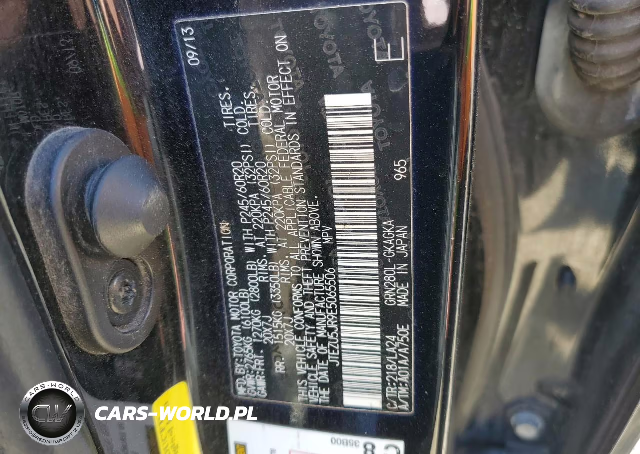 TOYOTA 4RUNNER SR VIN:JTEZU5JR9E5065506 - 12