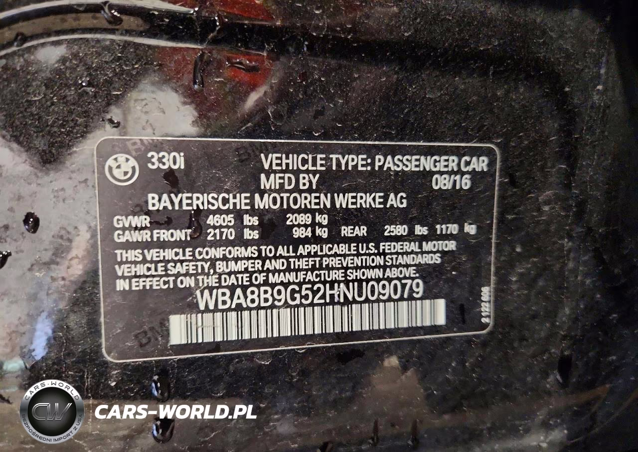 2017 BMW 330 I VIN:WBA8B9G52HNU09079 - 12