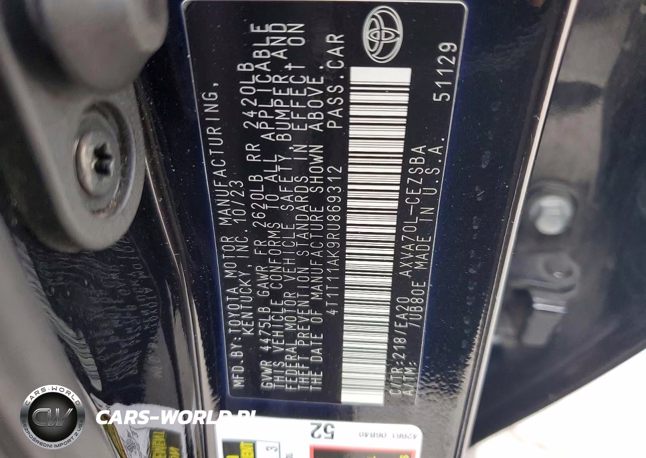 2024 Toyota Camry Se VIN:4T1T11AK9RU869312 - 12