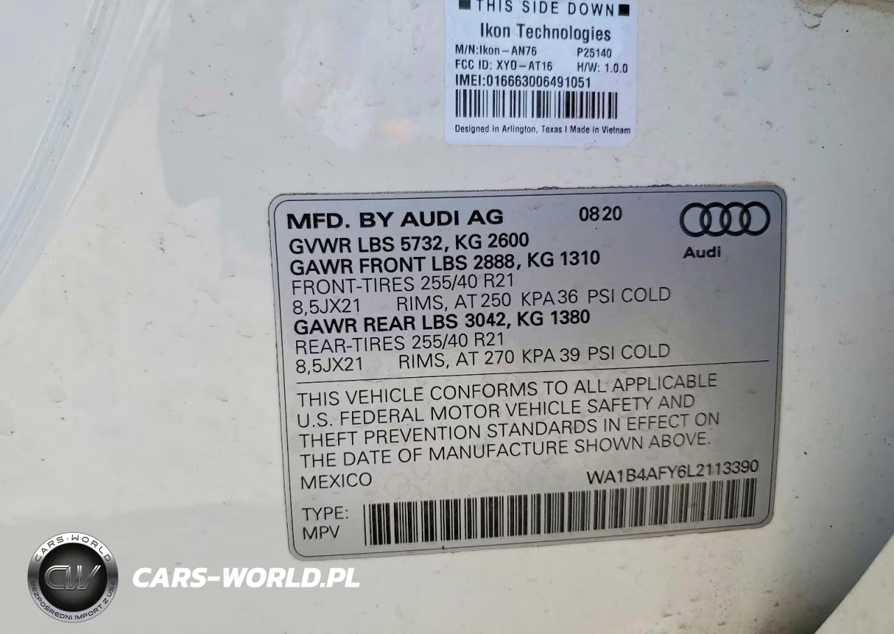 2020 Audi Sq5 Premium Plus Tfsi Quattro Tiptronic VIN:WA1B4AFY6L2113390 - 13