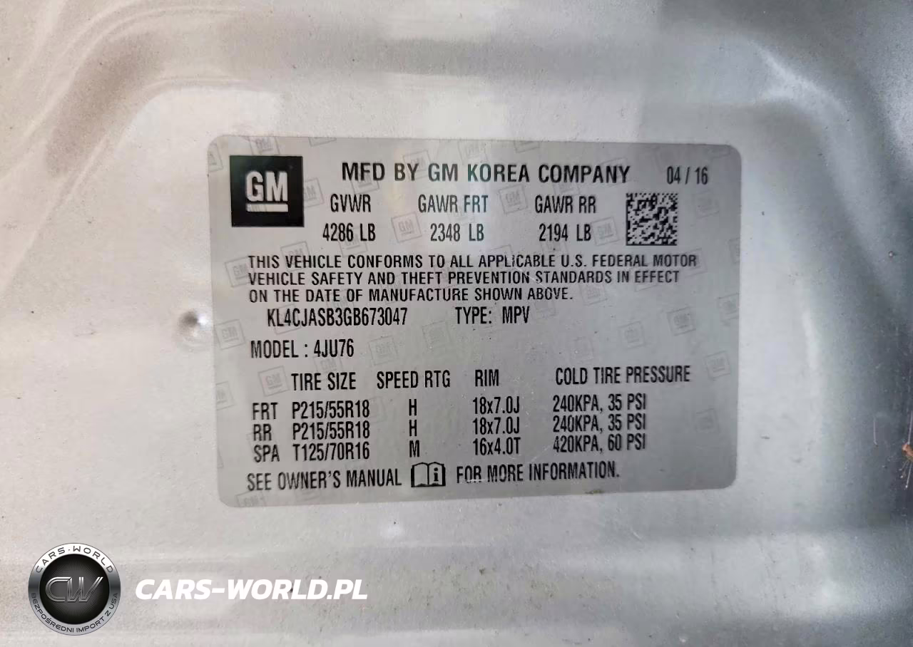2016 Buick Encore VIN:KL4CJASB3GB673047 - 12
