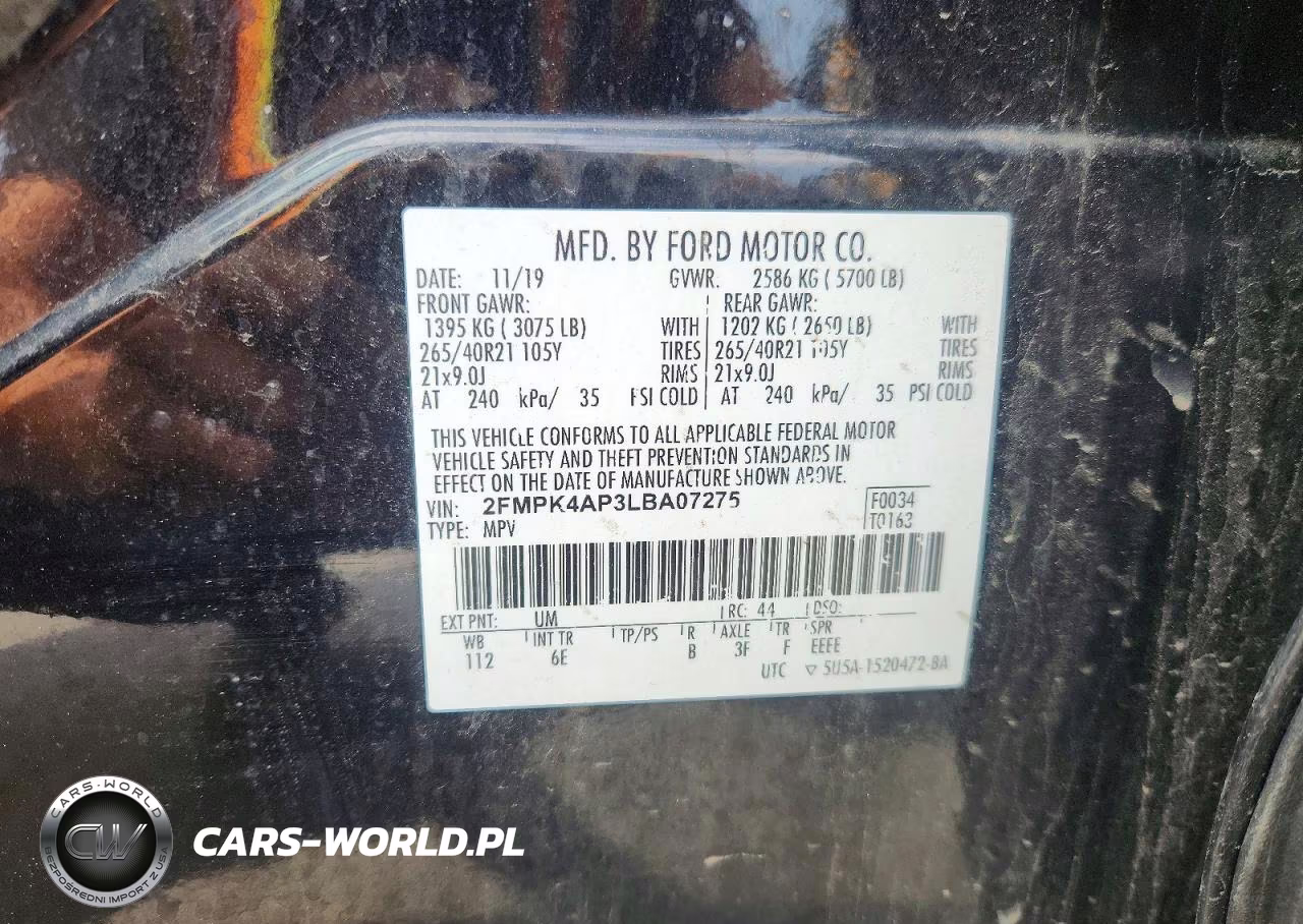 2020 Ford Edge St VIN:2FMPK4AP3LBA07275 - 12