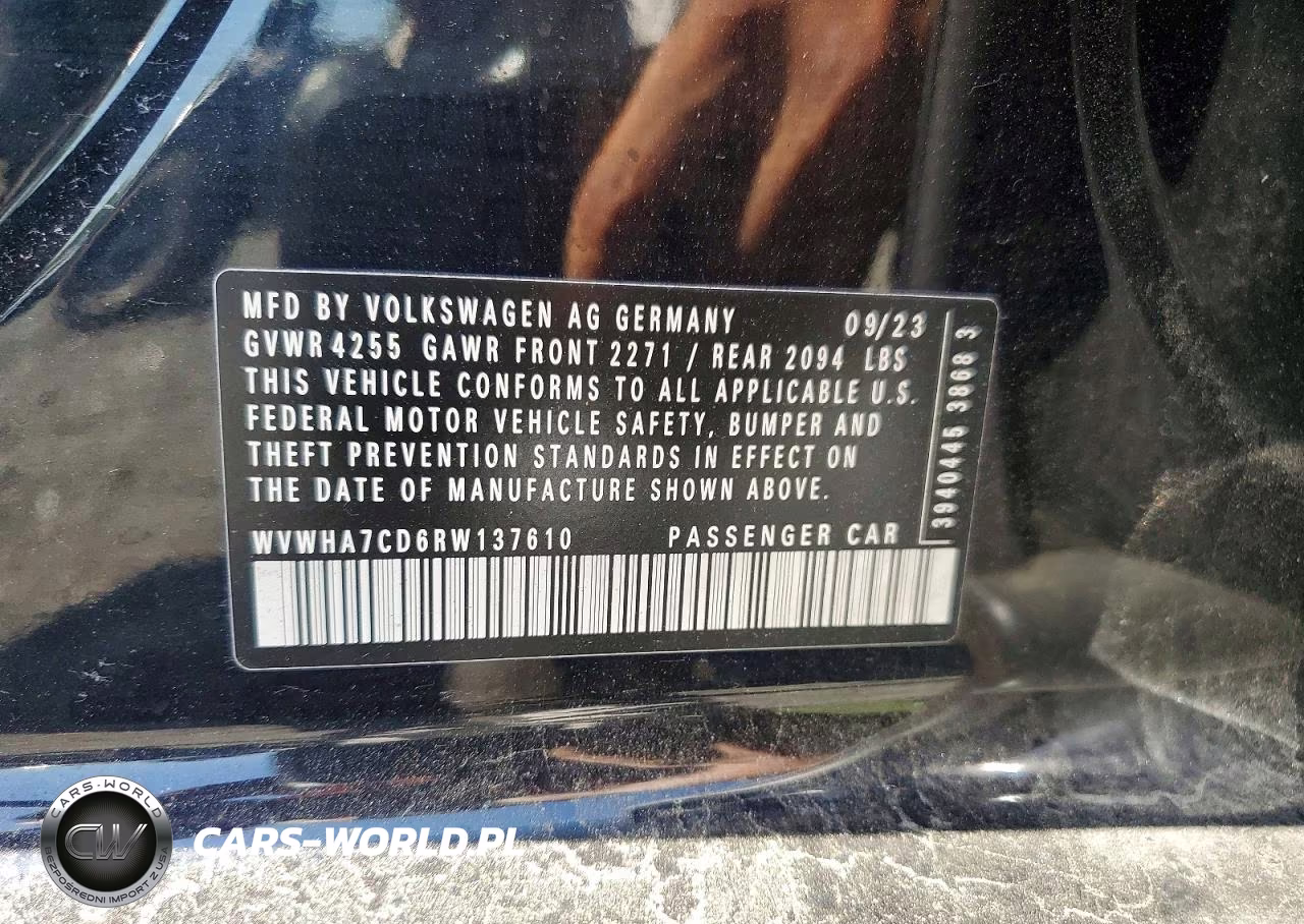2024 Volkswagen Gti S VIN:WVWHA7CD6RW137610 - 12