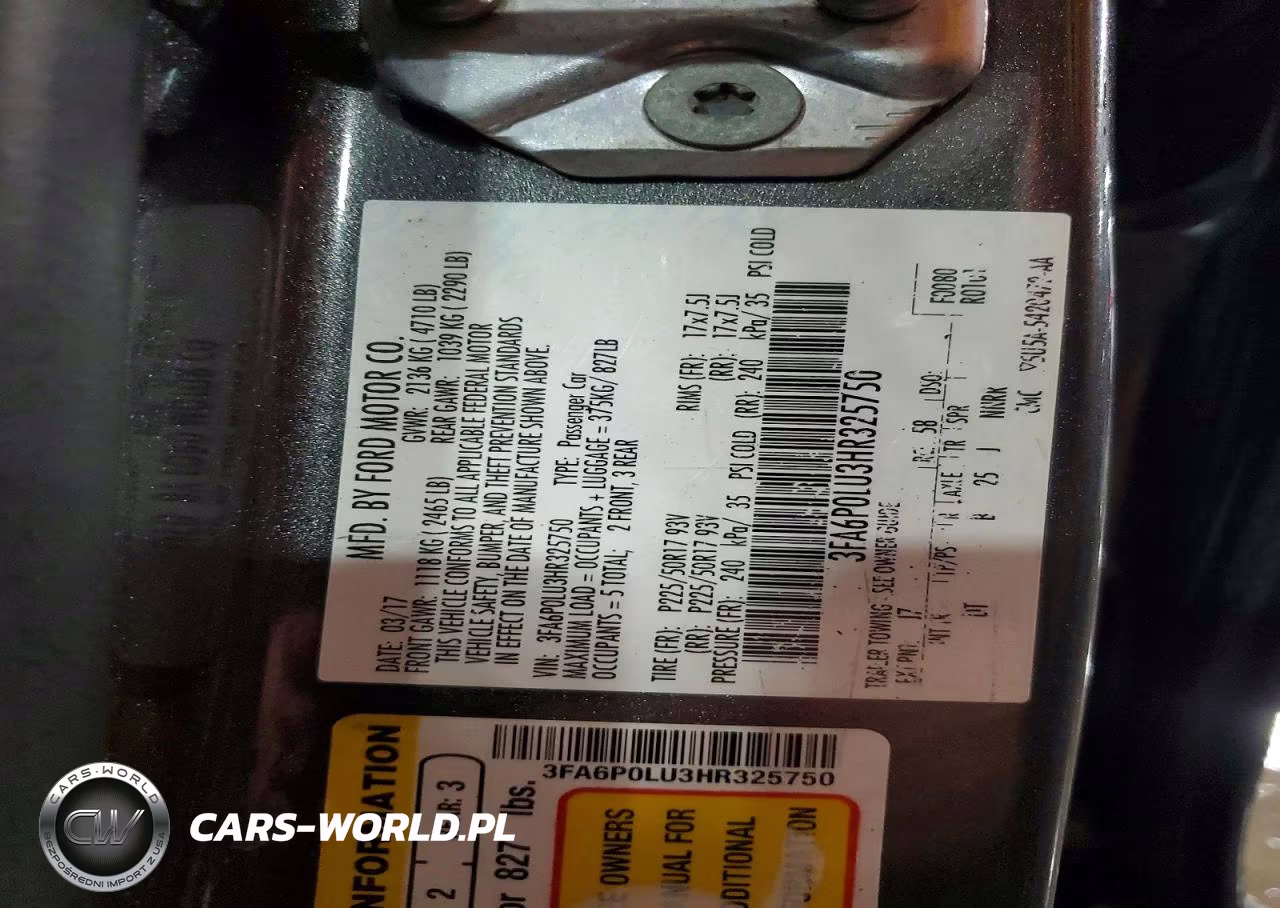 2017 Ford Fusion Se Hybrid VIN:3FA6P0LU3HR325750 - 12
