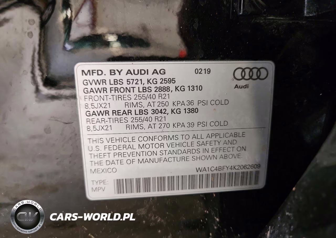 2019 Audi Sq5 Prestige VIN:WA1C4BFY4K2062609 - 13