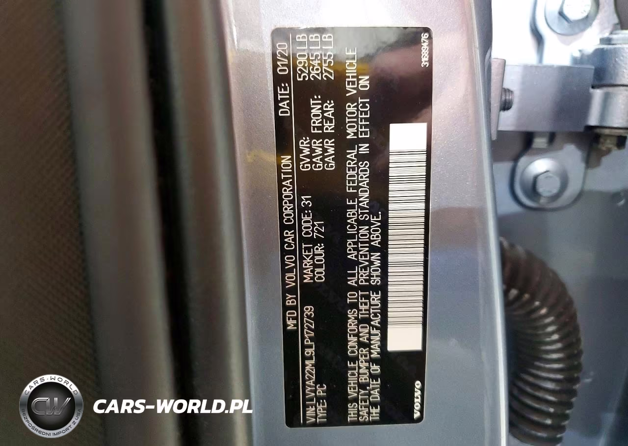2020 Volvo S90 T6 Inscription VIN:LVYA22ML9LP172739 - 12