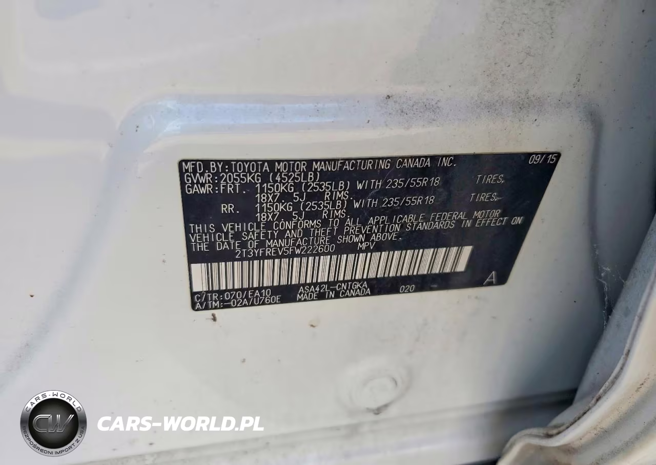2015 Toyota Rav4 Limited VIN:2T3YFREV5FW222600 - 13