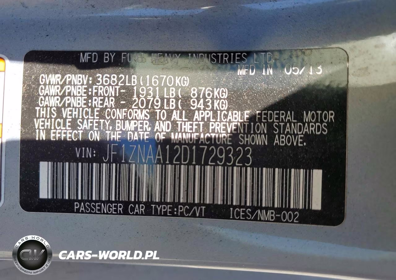 2013 Scion Fr-S 10 Series VIN:JF1ZNAA12D1729323 - 12