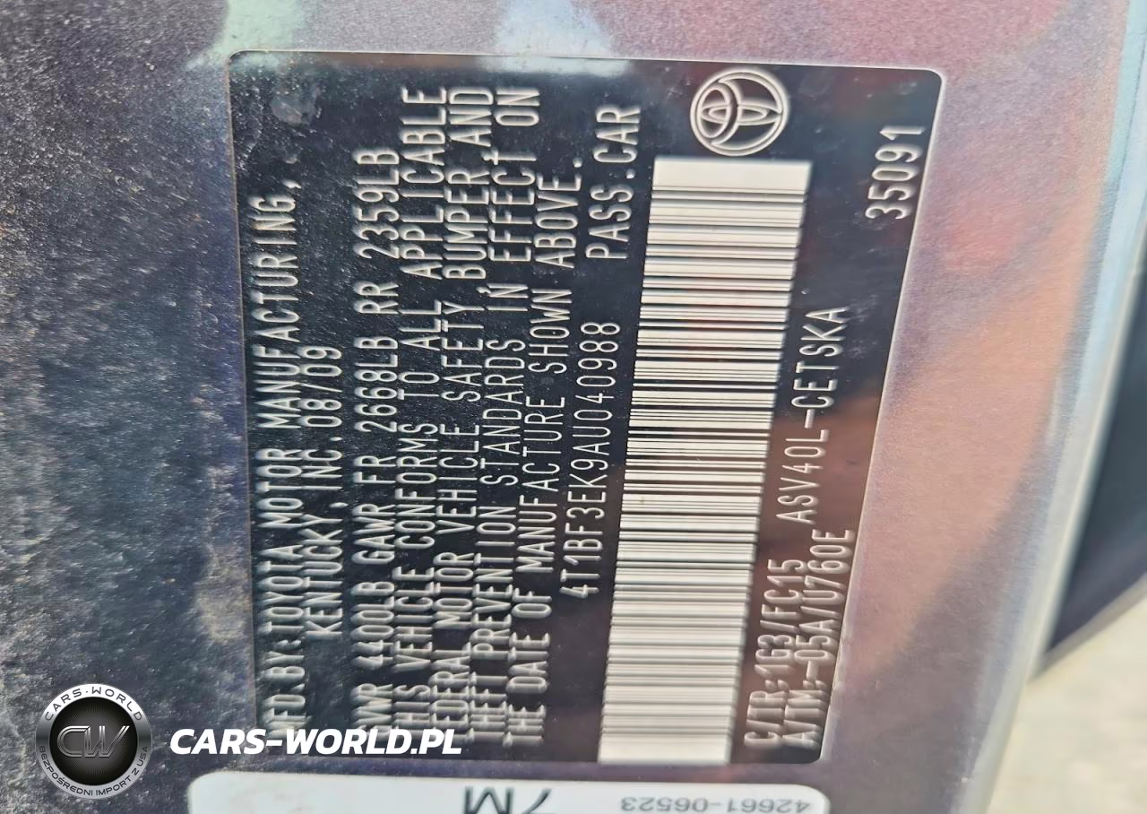 2010 Toyota Camry Se VIN:4T1BF3EK9AU040988 - 12