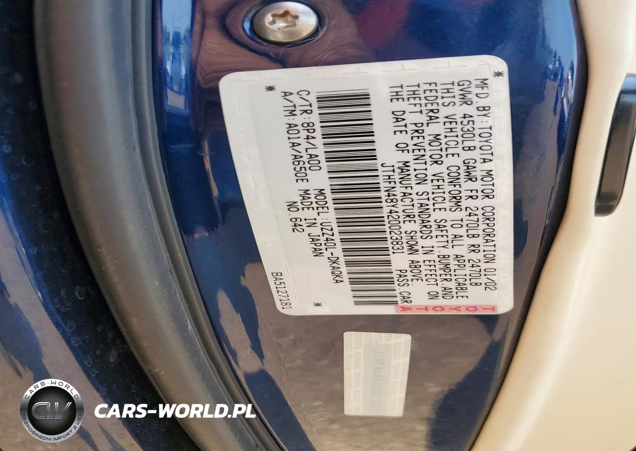 2002 Lexus Sc 430 VIN:JTHFN48Y420023831 - 12