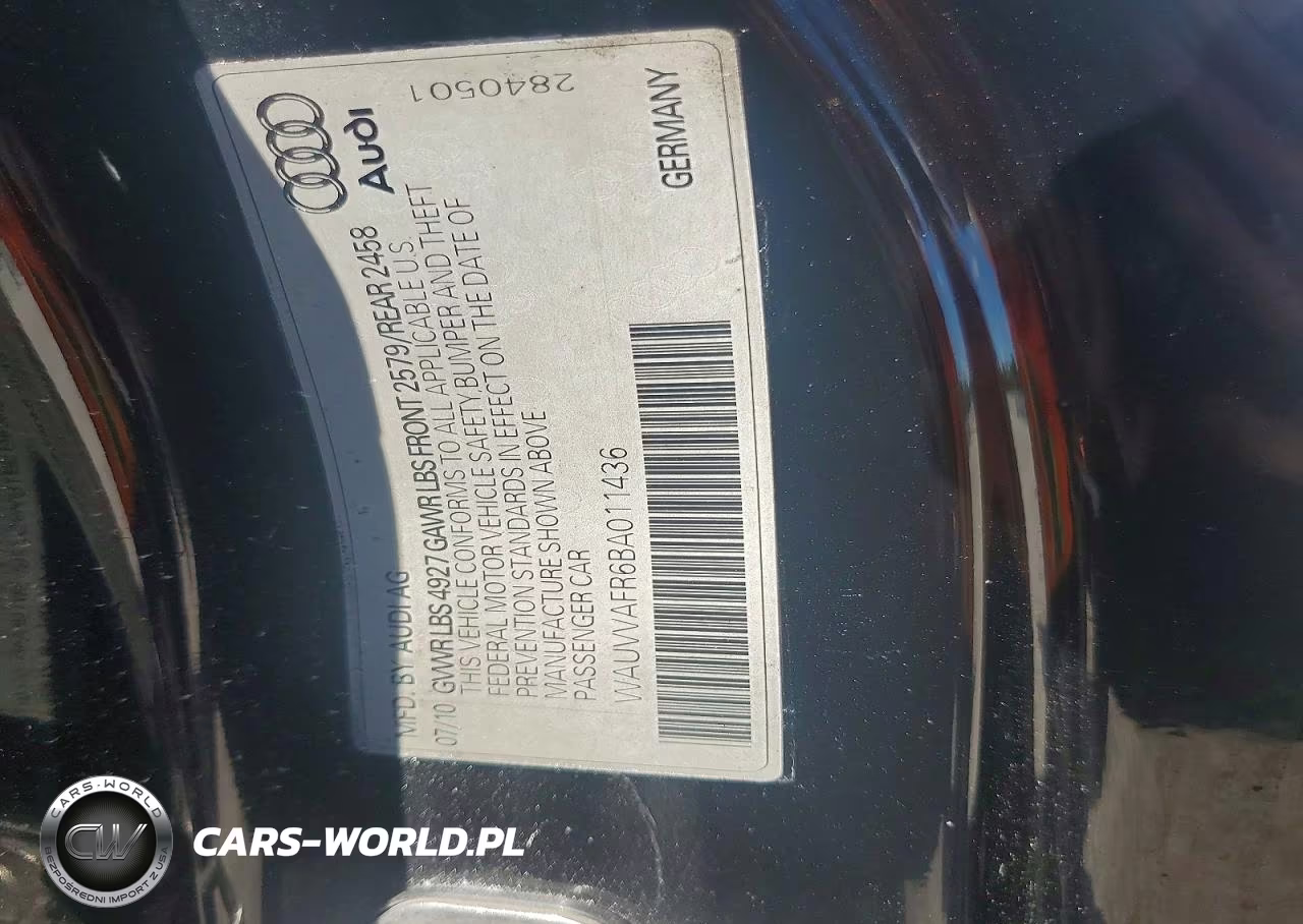 2011 Audi S5 Prestige VIN:WAUVVAFR6BA011436 - 12