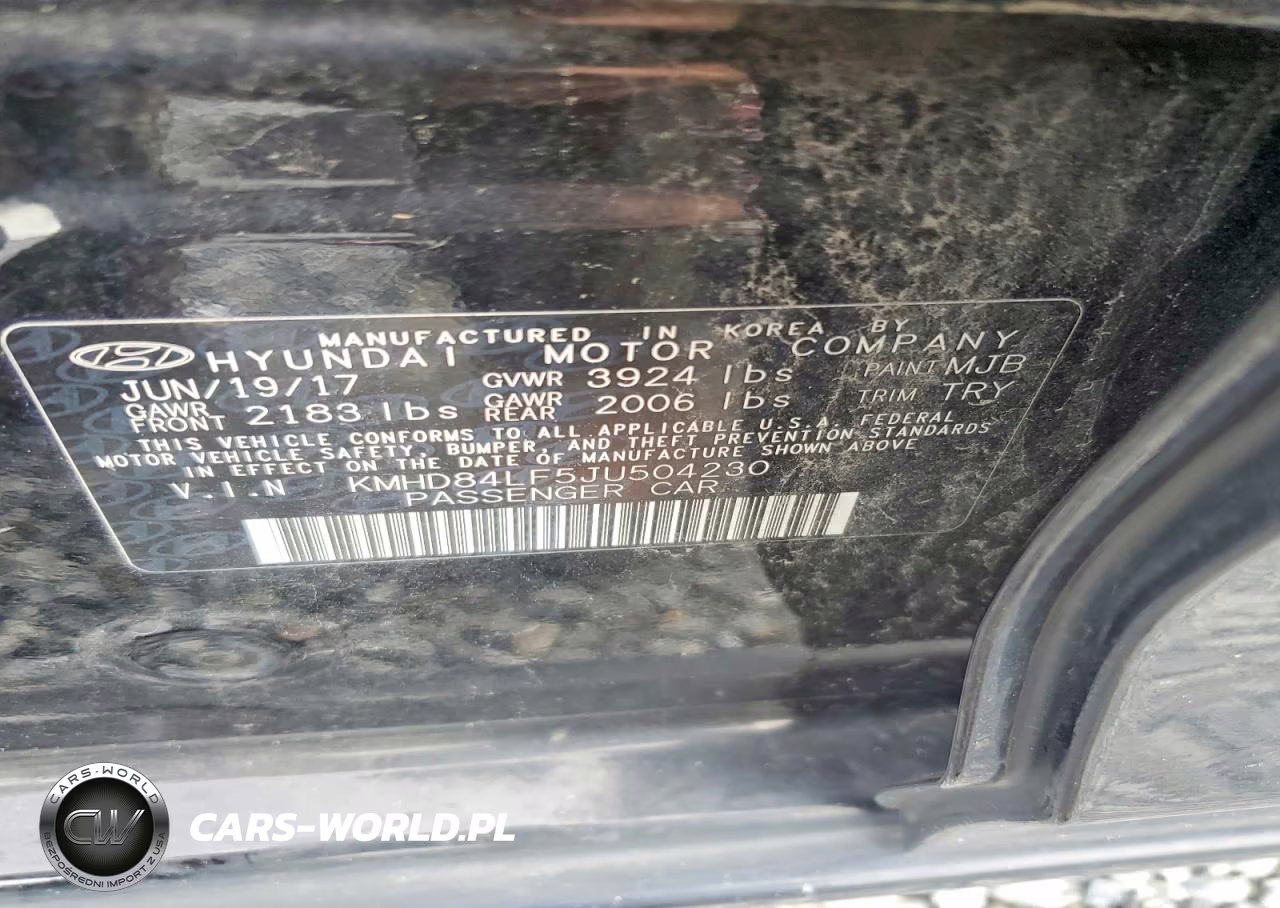2018 Hyundai Elantra VIN:KMHD84LF5JU504230 - 13