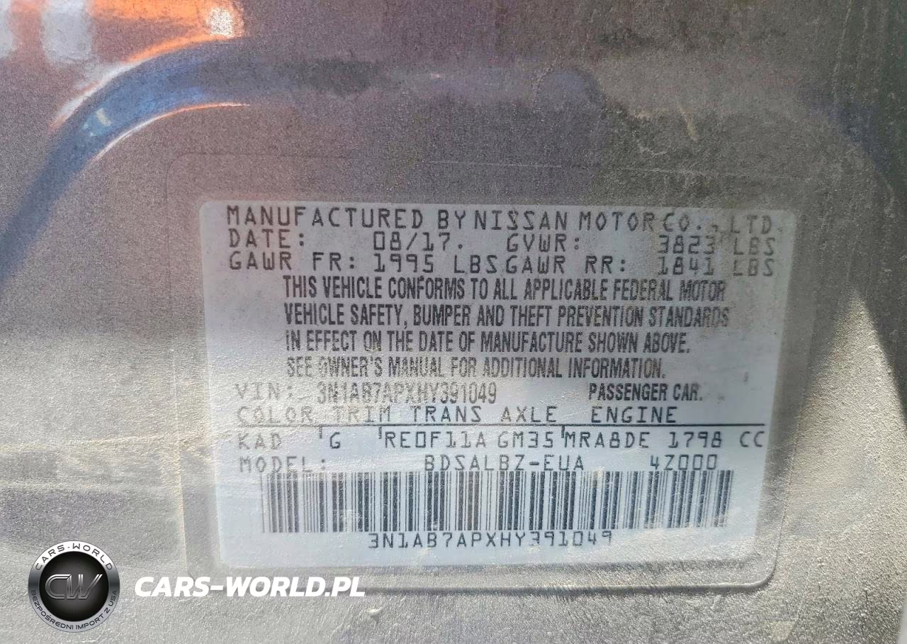 2017 Nissan Sentra S VIN:3N1AB7APXHY391049 - 12