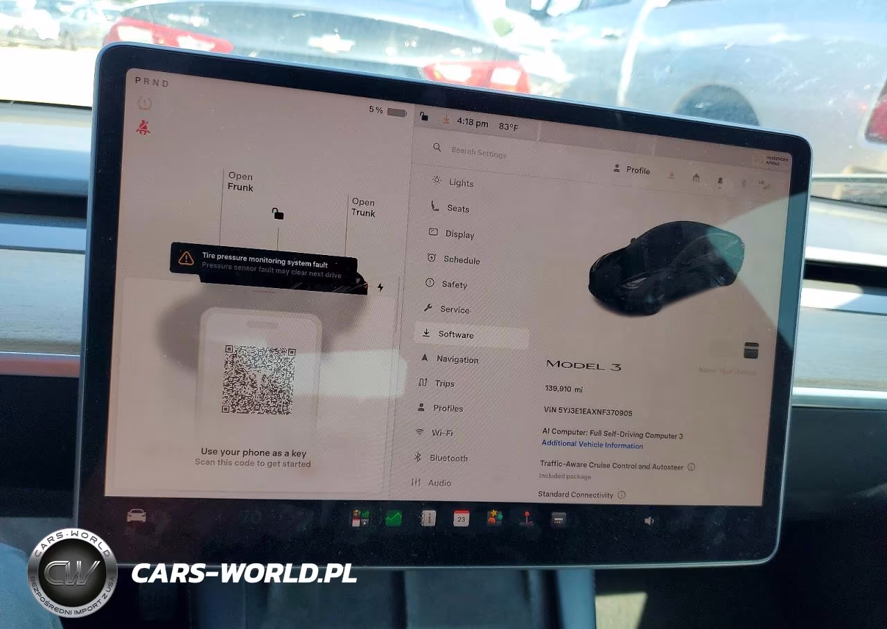 2022 Tesla Model 3 VIN:5YJ3E1EAXNF370905 - 9