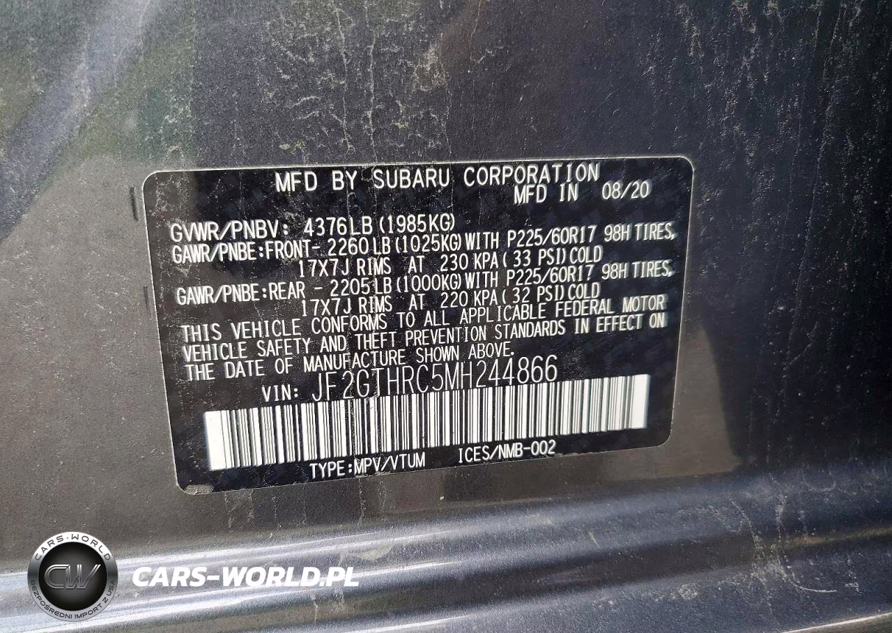 2021 Subaru Crosstrek Sport VIN:JF2GTHRC5MH244866 - 12