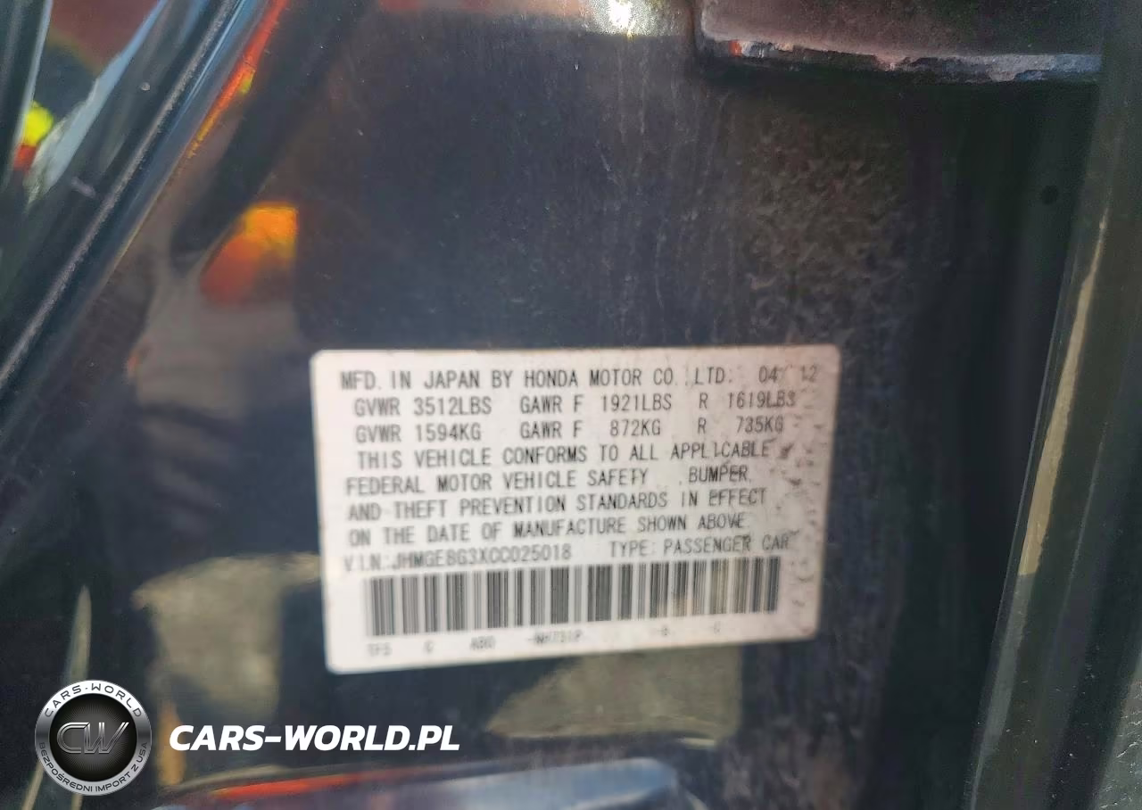 2012 Honda Fit VIN:JHMGE8G3XCC025018 - 12