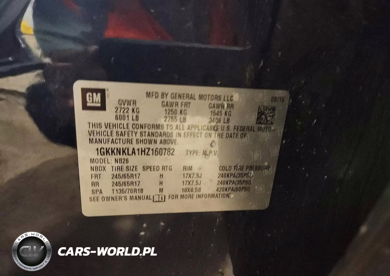 2017 GMC Acadia Sle VIN:1GKKNKLA1HZ160782 - 13