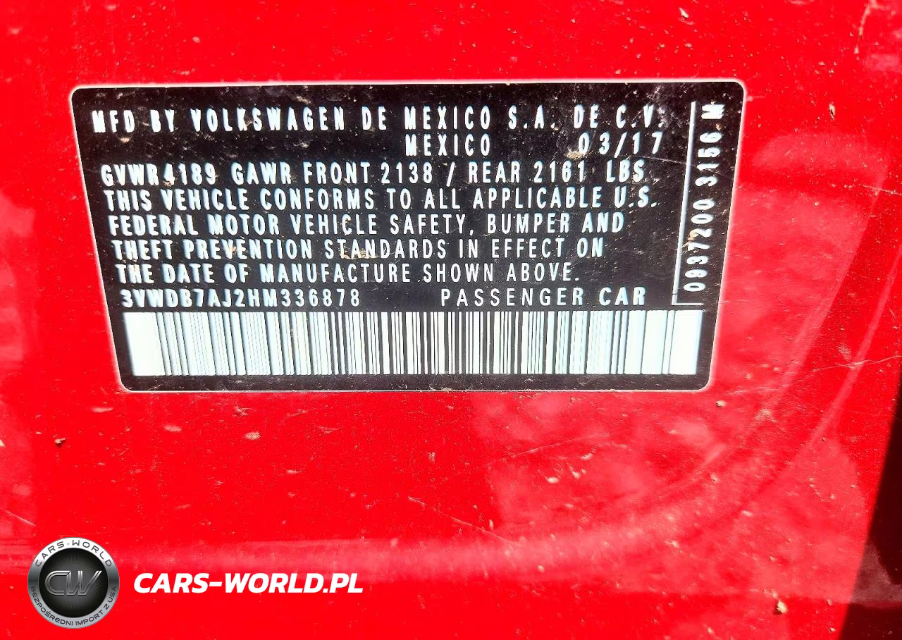 2017 Volkswagen Jetta Se VIN:3VWDB7AJ2HM336878 - 12