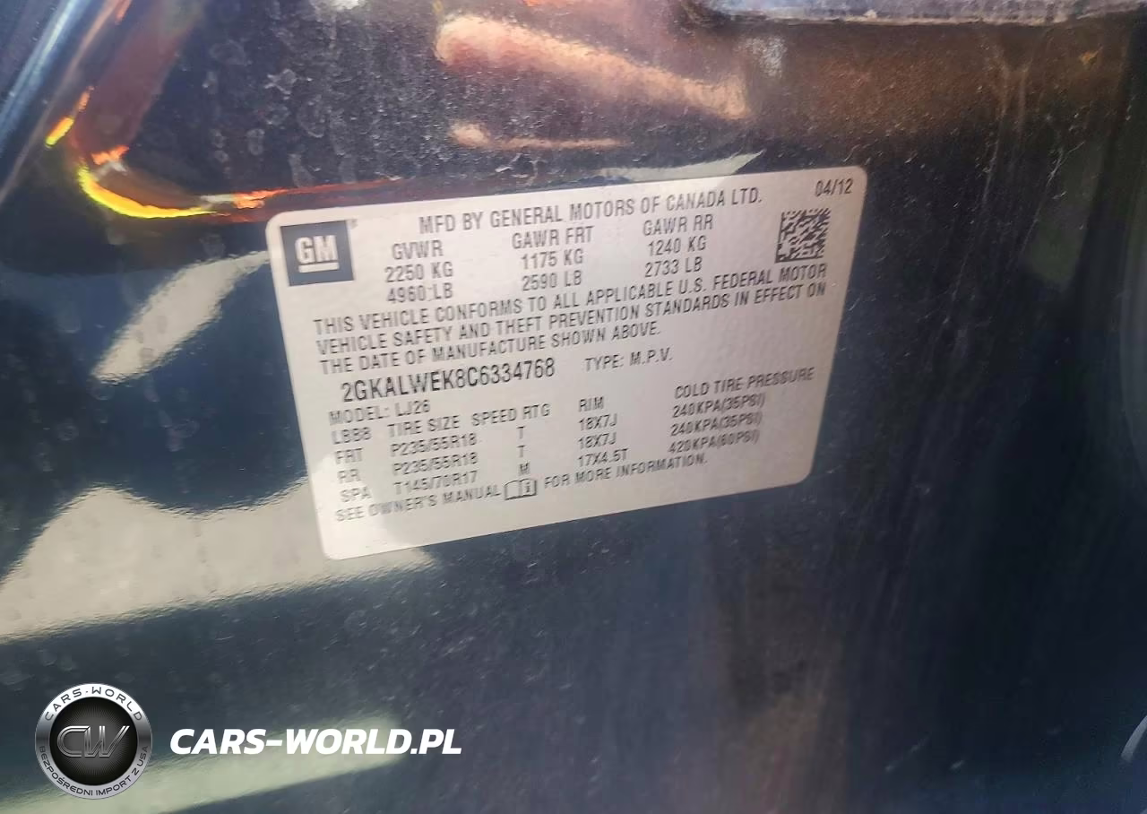 2012 GMC Terrain Slt VIN:2GKALWEK8C6334768 - 12
