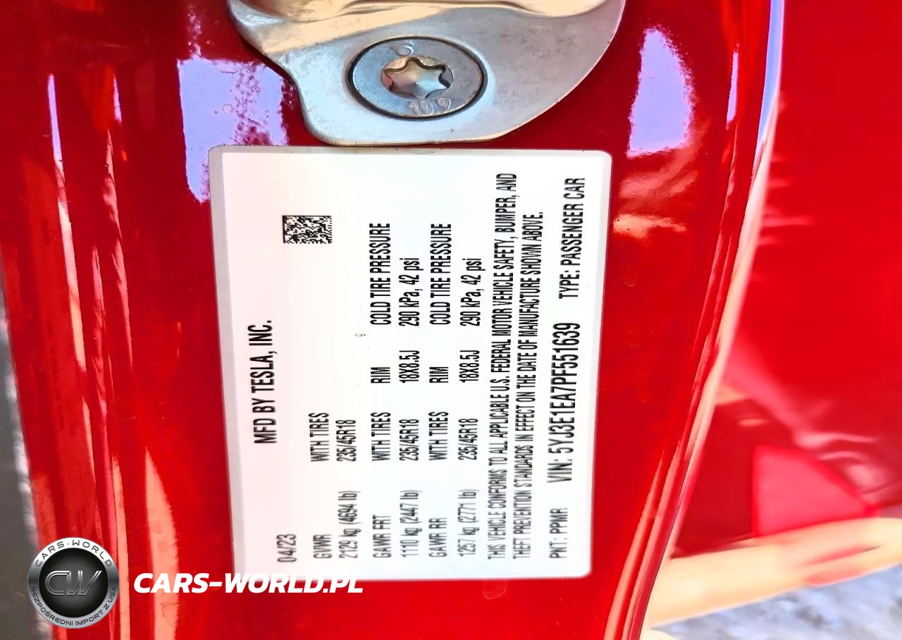 2023 Tesla Model 3 VIN:5YJ3E1EA7PF551639 - 13