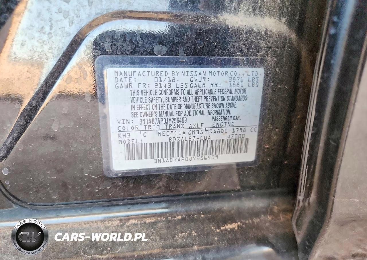 2018 Nissan Sentra S VIN:3N1AB7AP0JY256409 - 13
