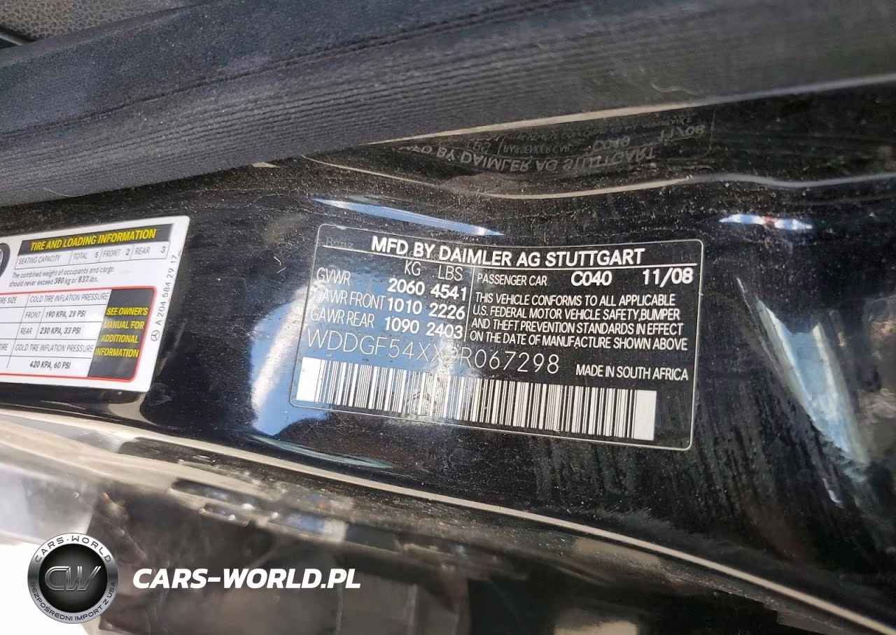 2009 Mercedes-Benz C 300 VIN:WDDGF54XX9R067298 - 12
