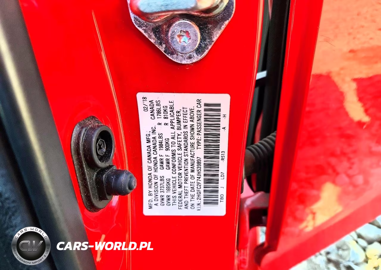 2018 Honda Civic Ex VIN:2HGFC2F74JH539897 - 12