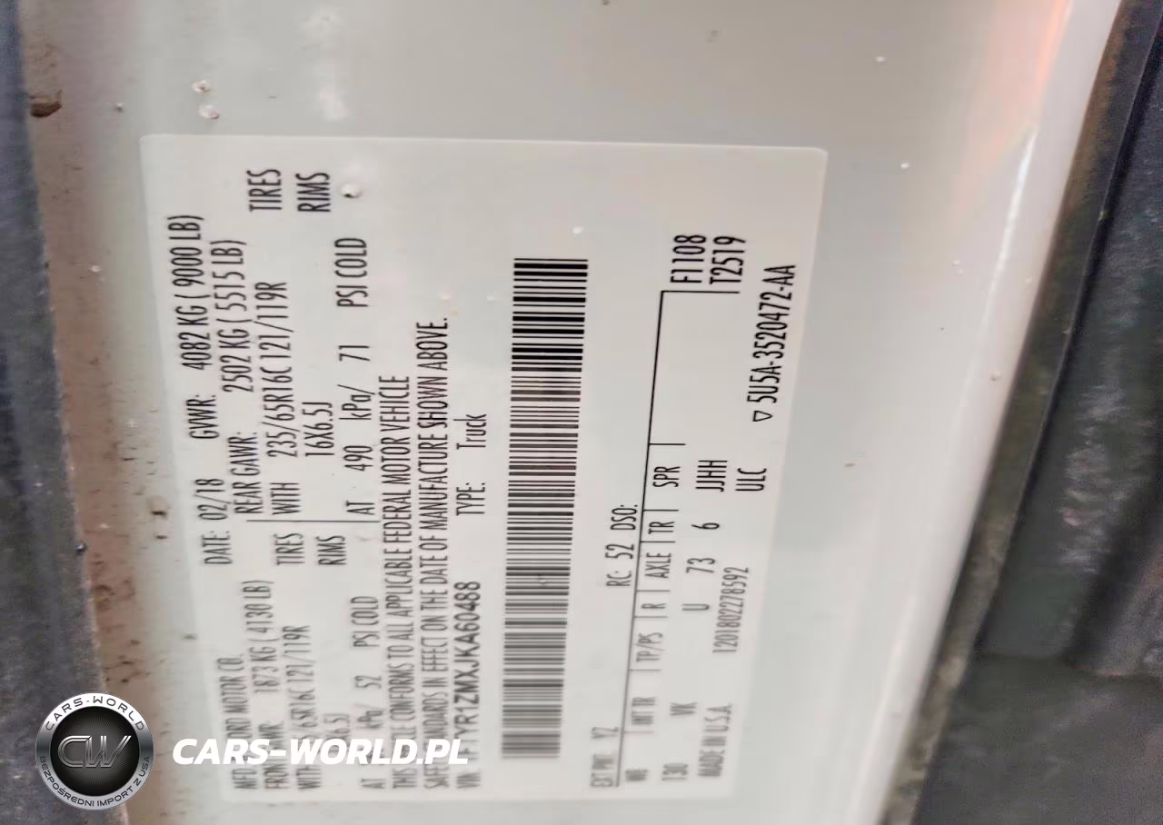 2018 Ford Transit T-250 VIN:1FTYR1ZMXJKA60488 - 13