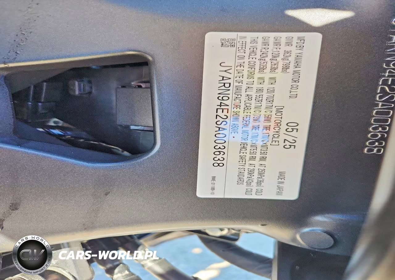 2025 Yamaha Mt09 VIN:JYARN94E2SA003638 - 9