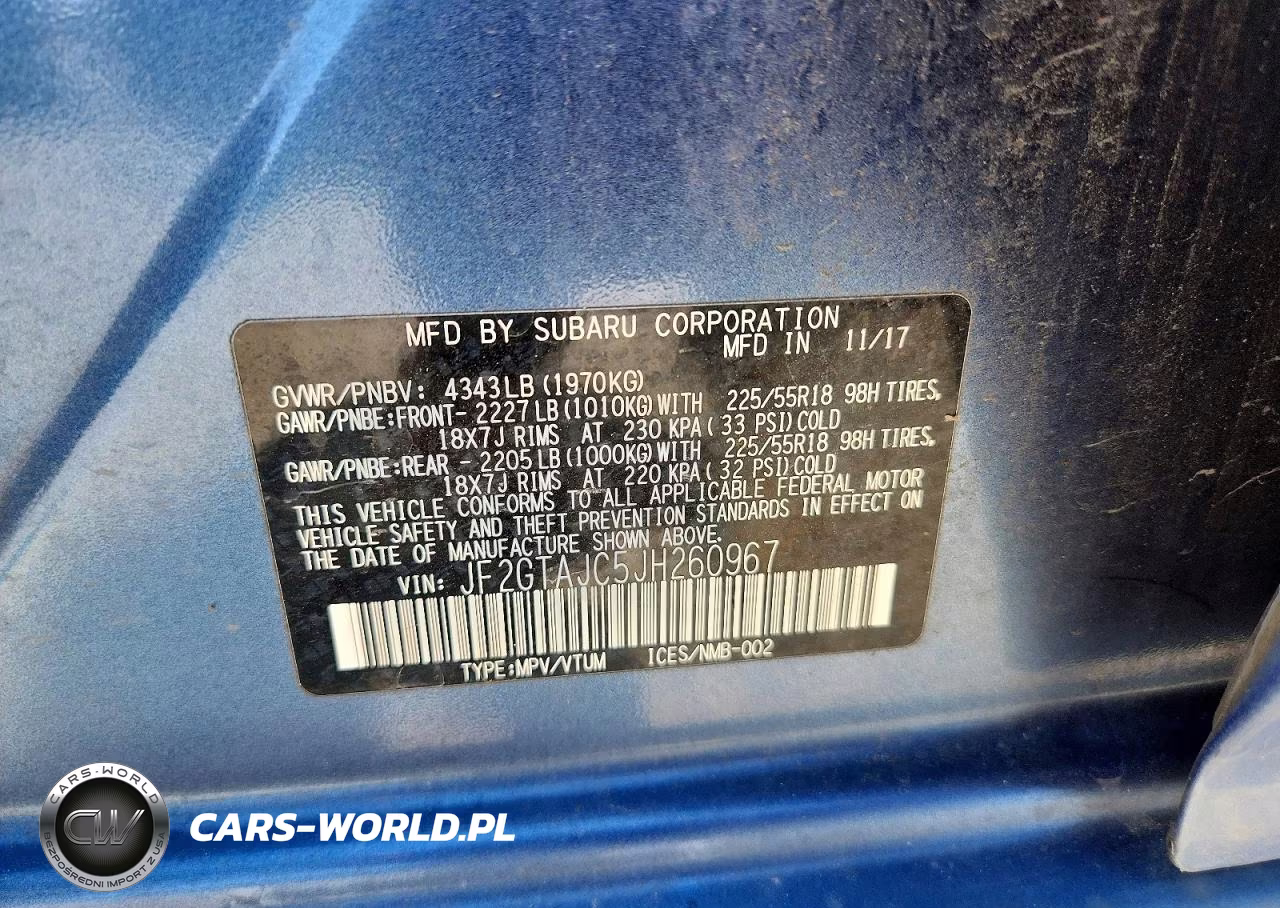 2018 Subaru Crosstrek Limited VIN:JF2GTAJC5JH260967 - 13