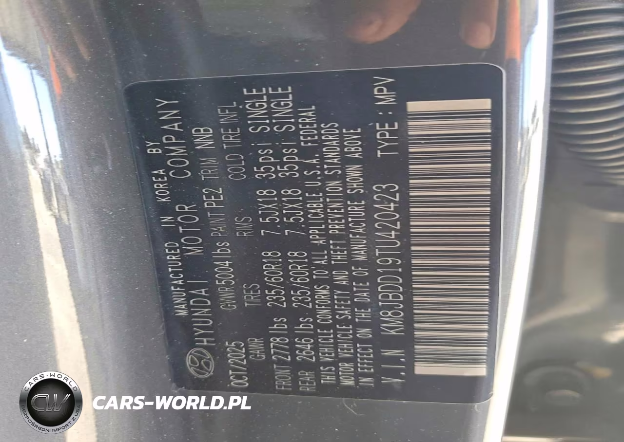 2026 Hyundai Tucson Sel VIN:KM8JBDD19TU420423 - 12